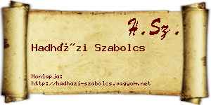Hadházi Szabolcs névjegykártya