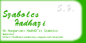 szabolcs hadhazi business card